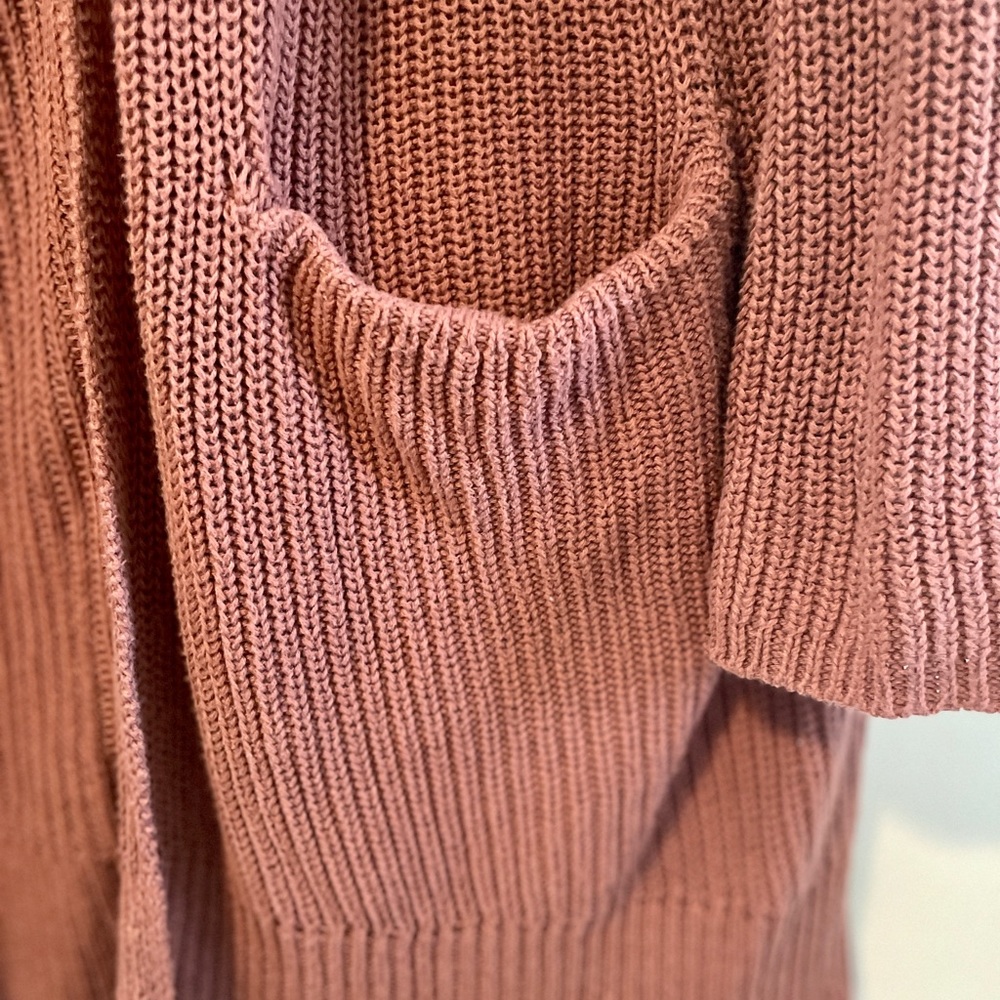 Universal Thread Ribbed Cardigan with Pockets - Picture 3 of 3